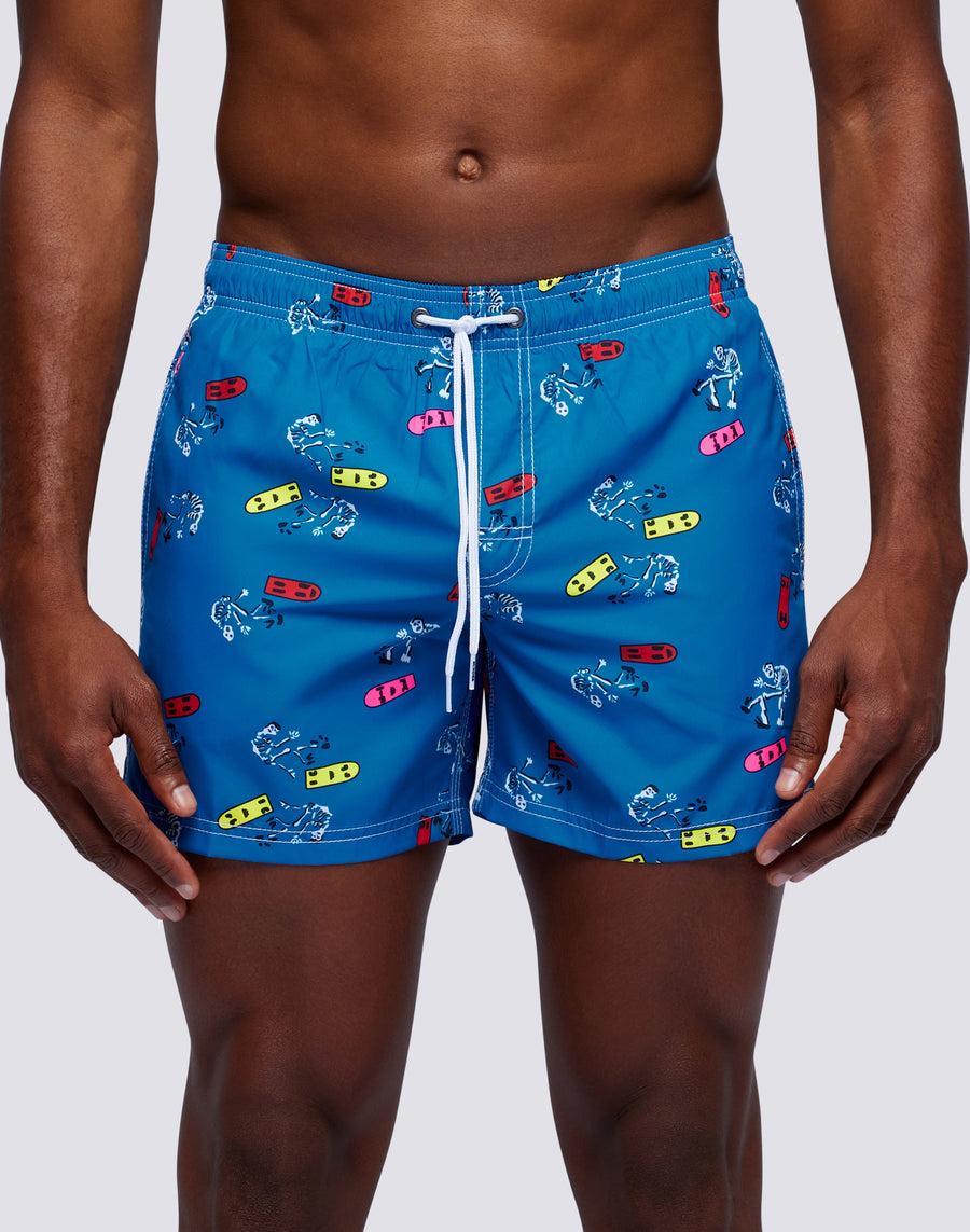 Sundek costume da bagno corto vita elasticata stampa skeleton ollie repreve® m504bdrt3ko-a17ko In Vendita