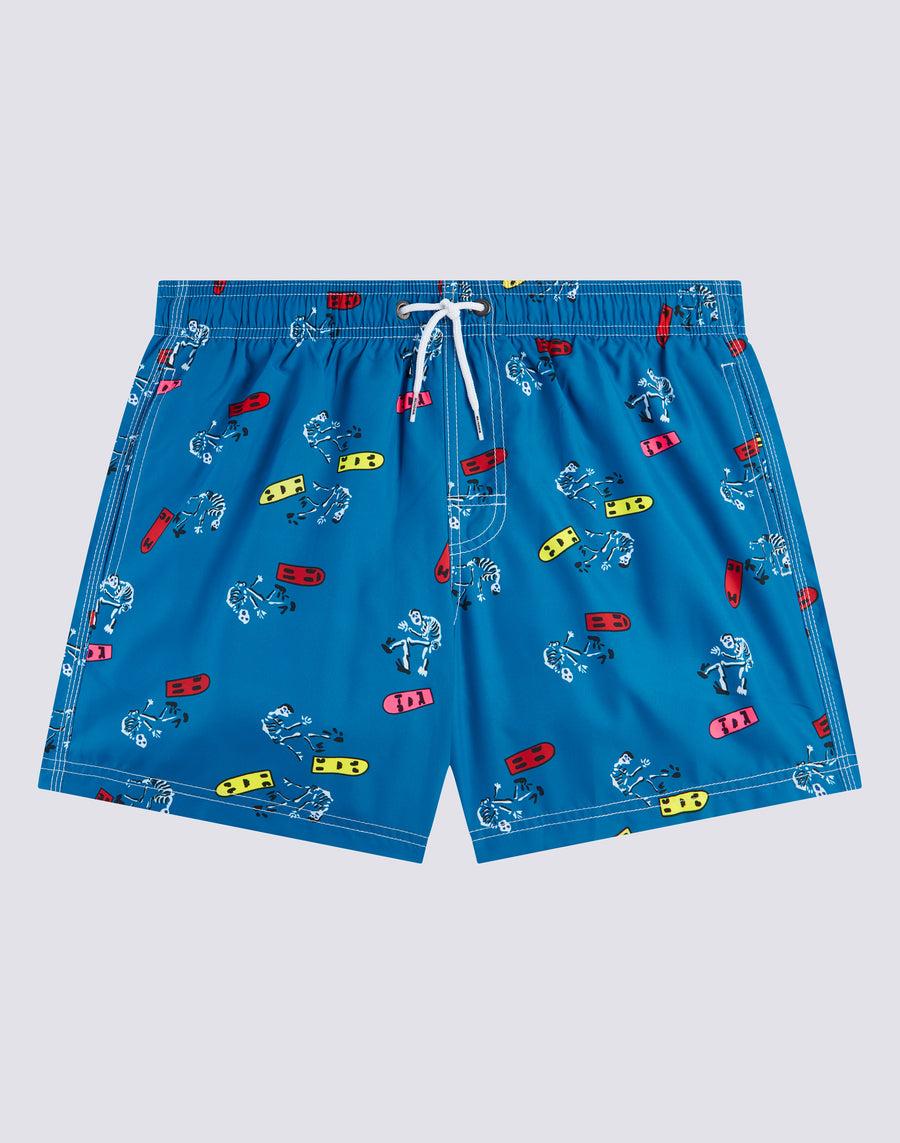 Sundek costume da bagno corto vita elasticata stampa skeleton ollie repreve® m504bdrt3ko-a17ko In Vendita