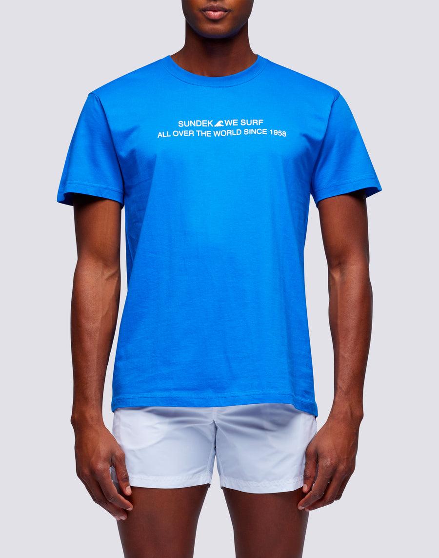 Sundek t-shirt uomo in cotone capsule flag m633bdrt4km-008km 2025