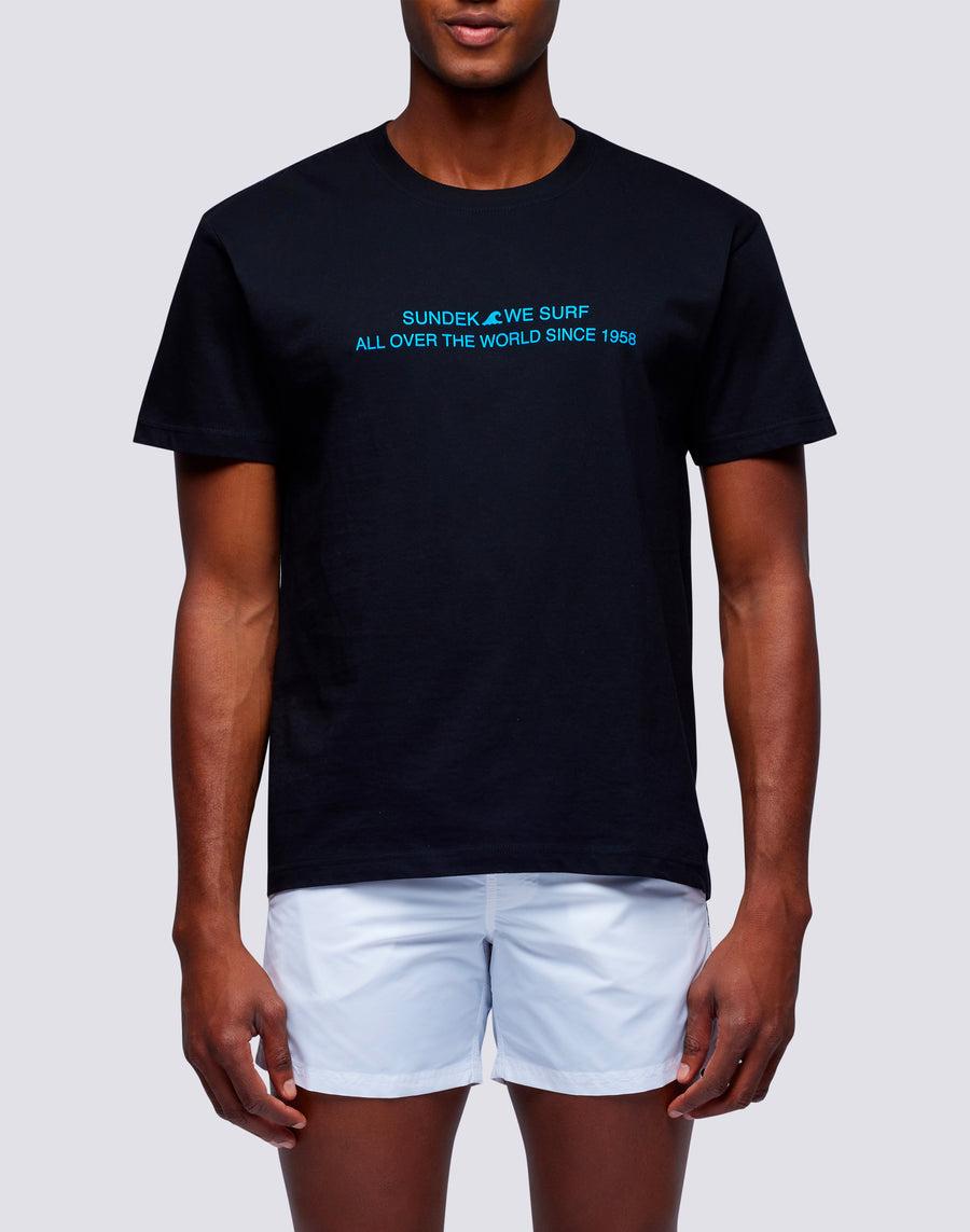 Sundek t-shirt uomo in cotone capsule flag m669tesj500-00100 2025