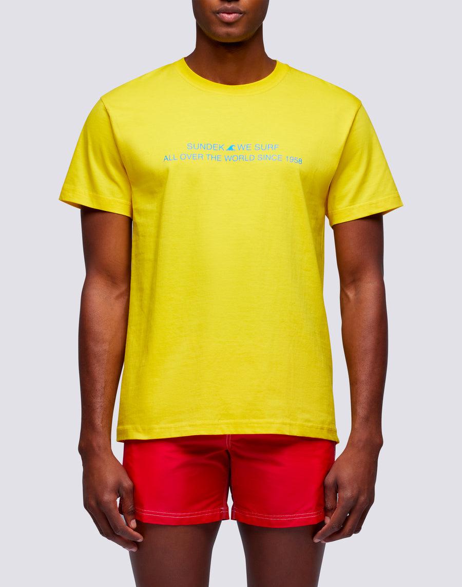 Sundek t-shirt uomo in cotone capsule flag m669tesj500-00700 Fino Al -60%