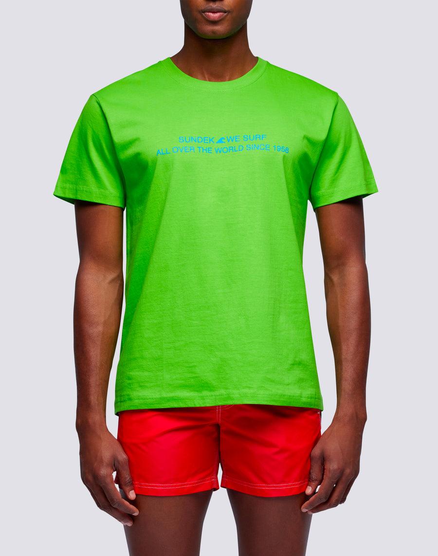 Sundek t-shirt uomo in cotone capsule flag m669tesj500-62000 Nuovo