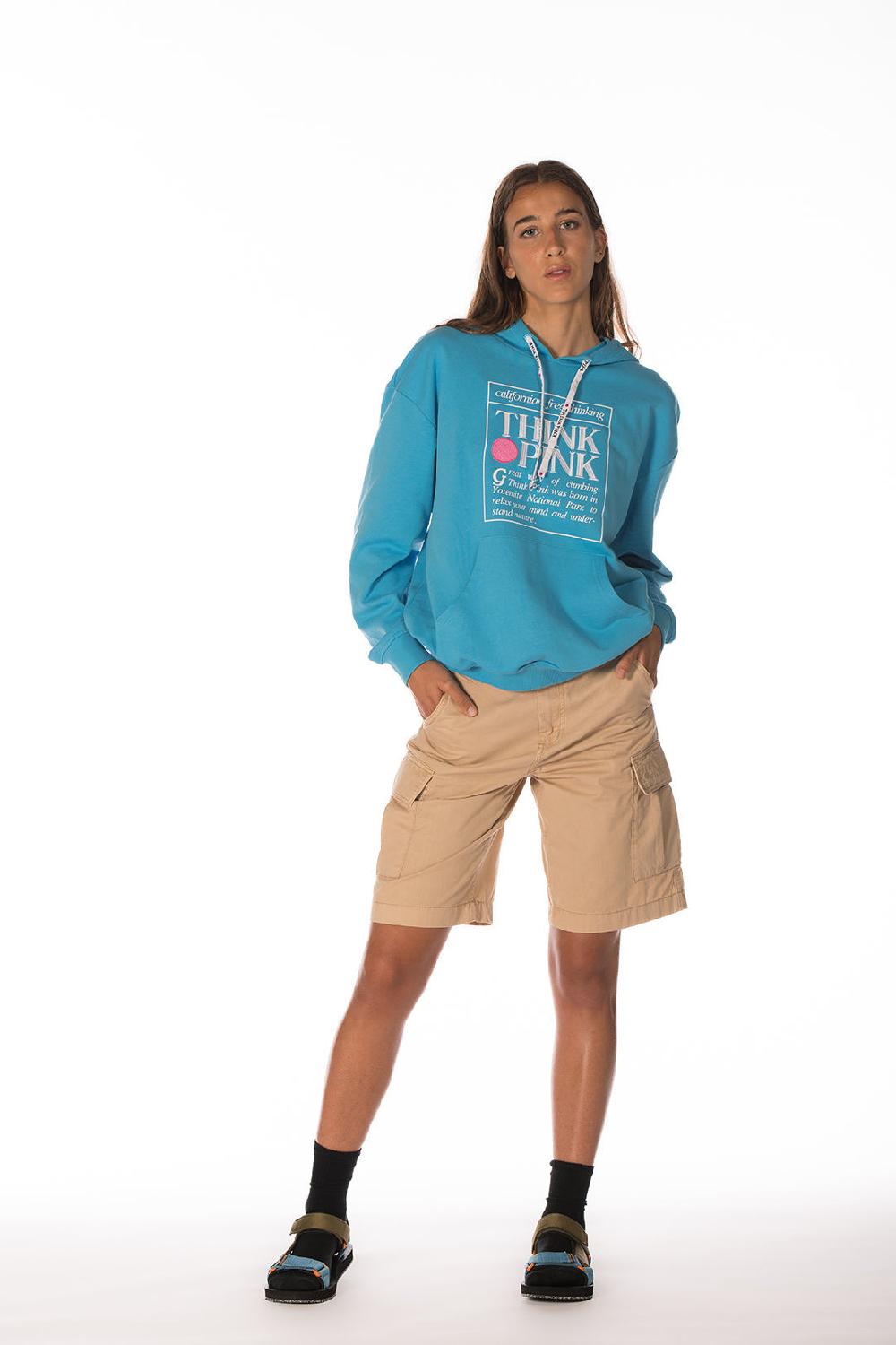 Think Pink Felpa unisex con Cappuccio tpm250s24 Prezzo Ridotto