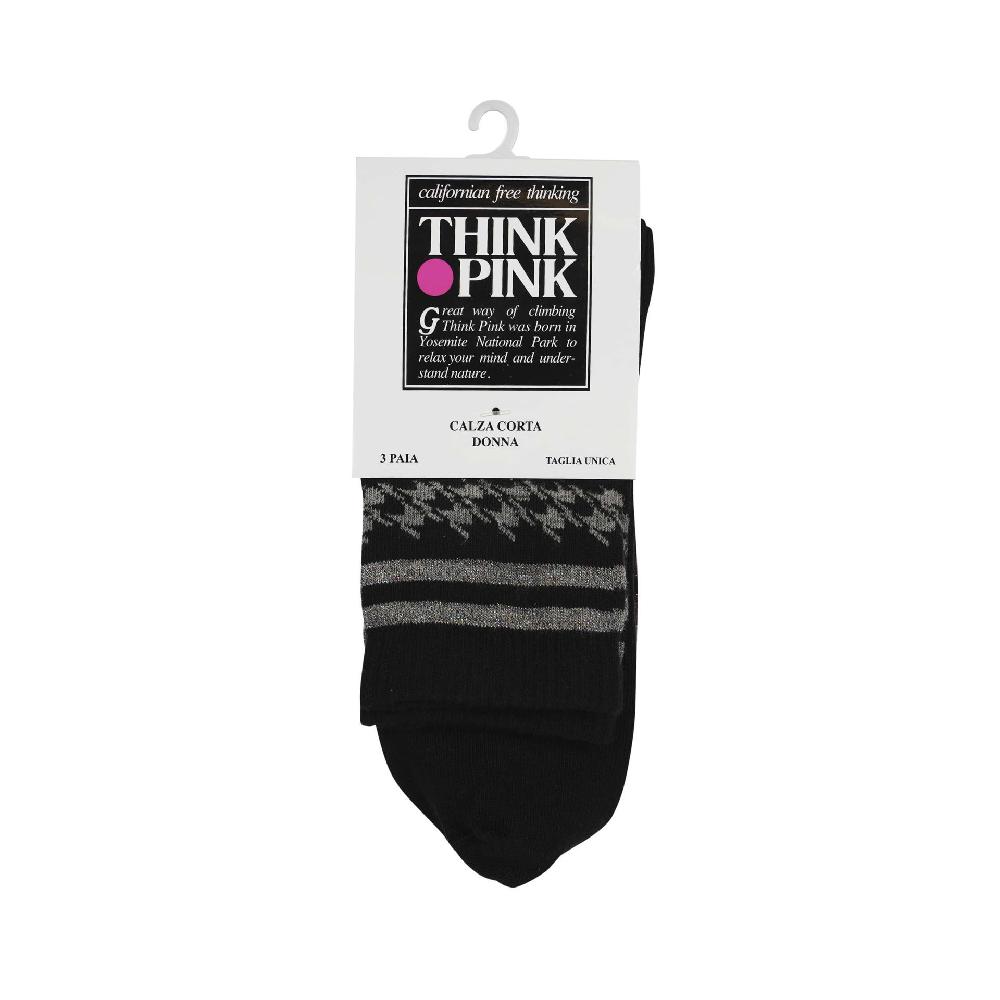 Think Pink CALZA QUARTER DONNA IN LOTTO DA 3 PAIA Sconto