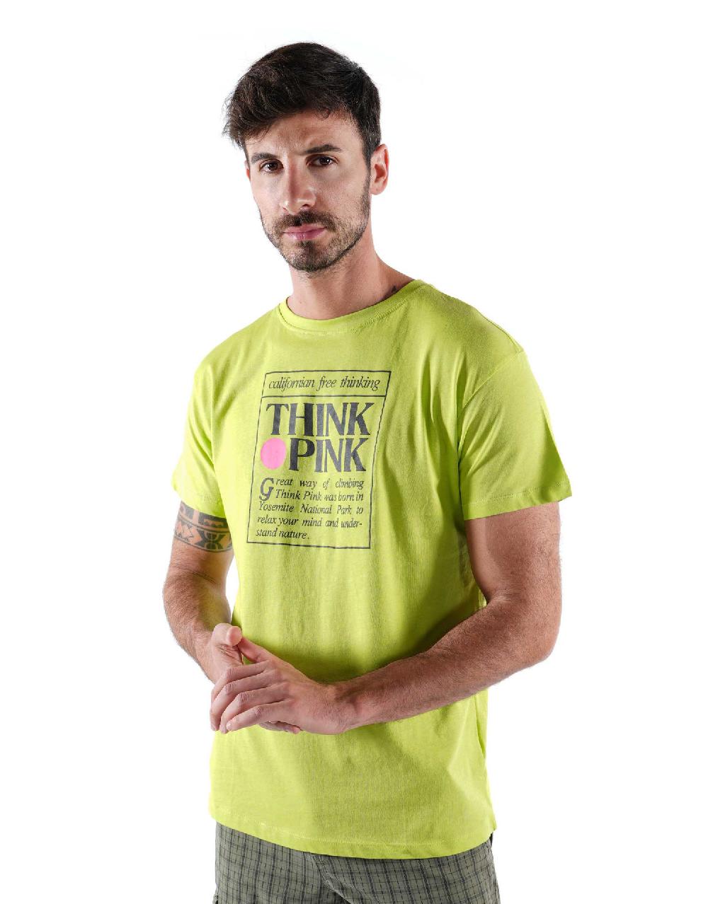 Think Pink T-shirt Uomo Manica Corta ss2200 Outlet