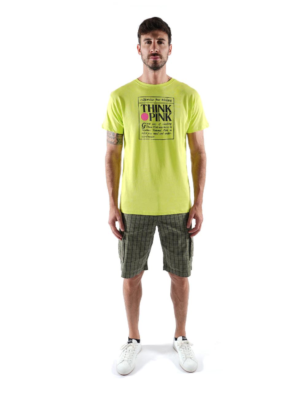 Think Pink T-shirt Uomo Manica Corta ss2200 Outlet