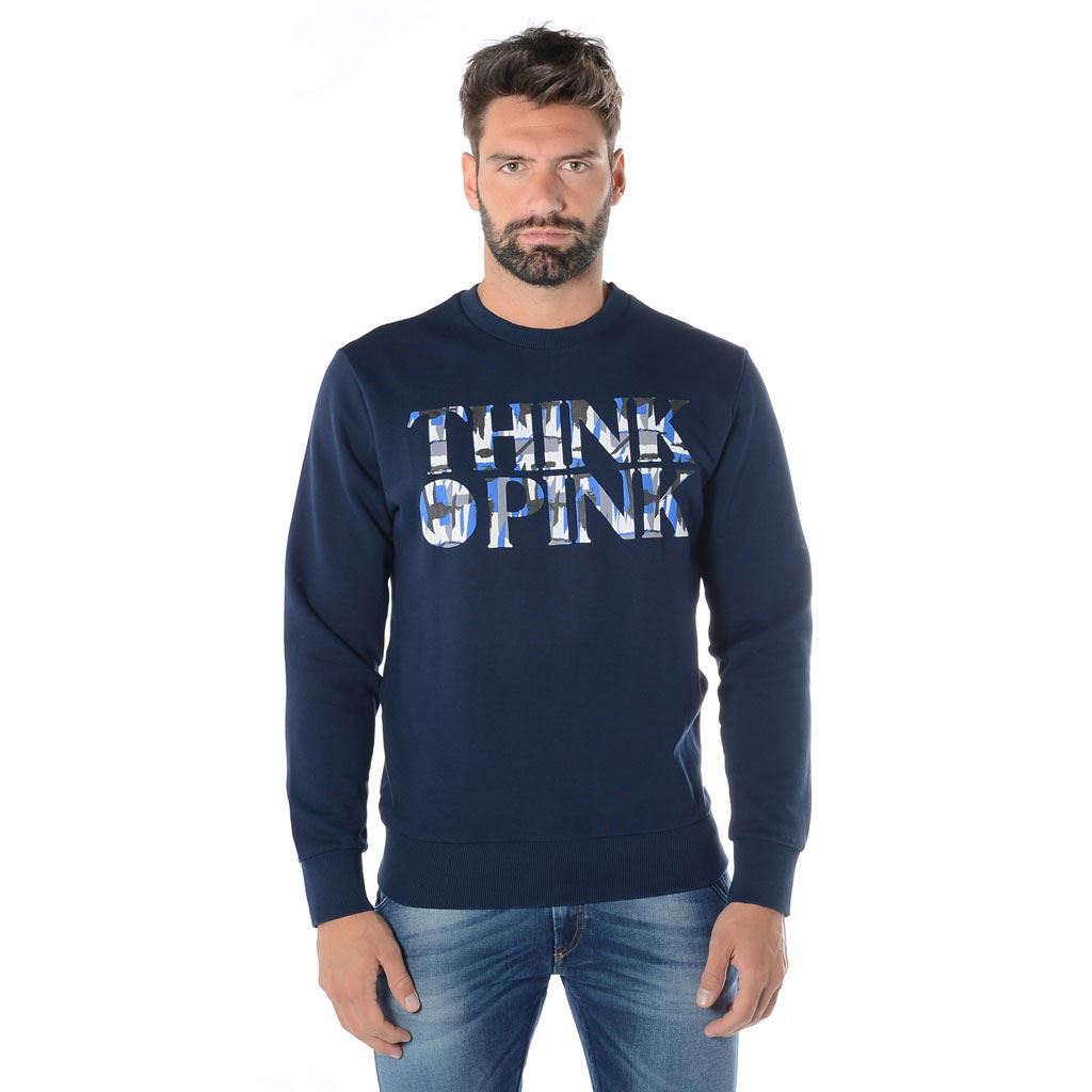 Think Pink Felpa Uomo Girocollo ss1900 Saldi Di Fabbrica