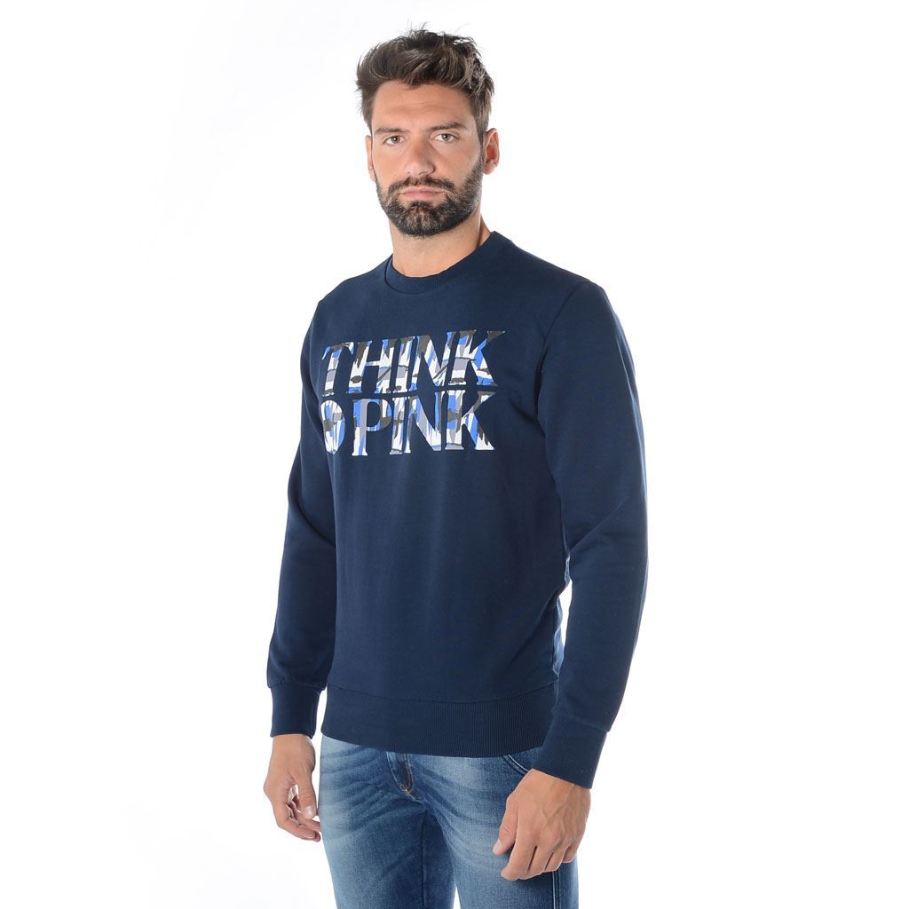 Think Pink Felpa Uomo Girocollo ss1900 Saldi Di Fabbrica