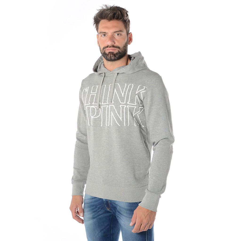 Think Pink Felpa Uomo con Cappuccio ss1901 I Più Venduti