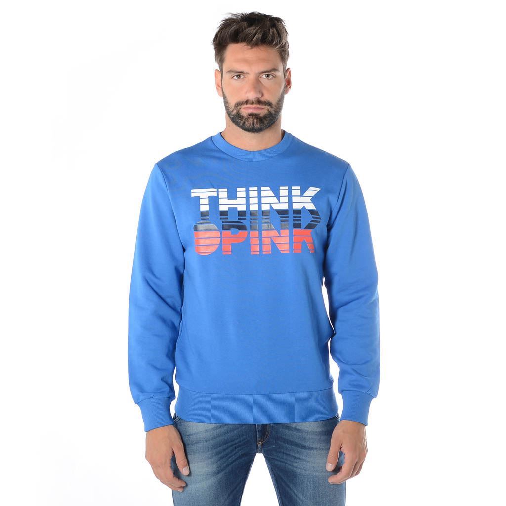 Think Pink Felpa Uomo Girocollo ss1907 In Saldo