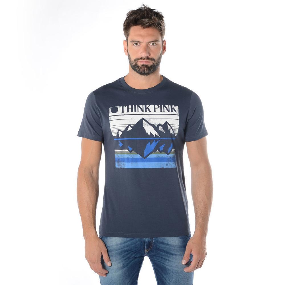 Think Pink T-shirt Uomo Manica Corta ss1907 Liquidazione