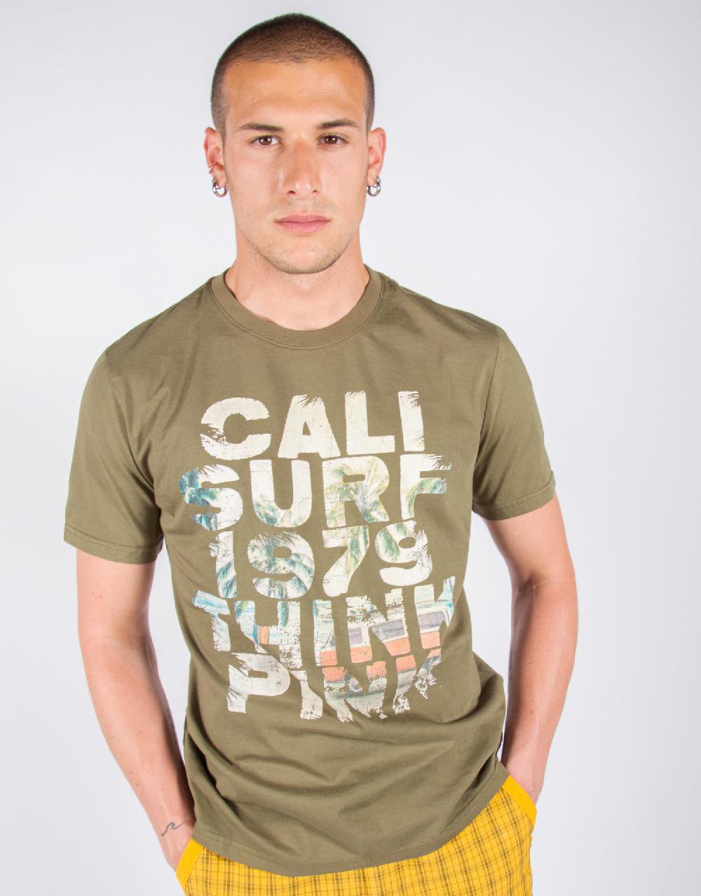 Think Pink T-shirt Uomo Manica Corta ss1915 In Linea