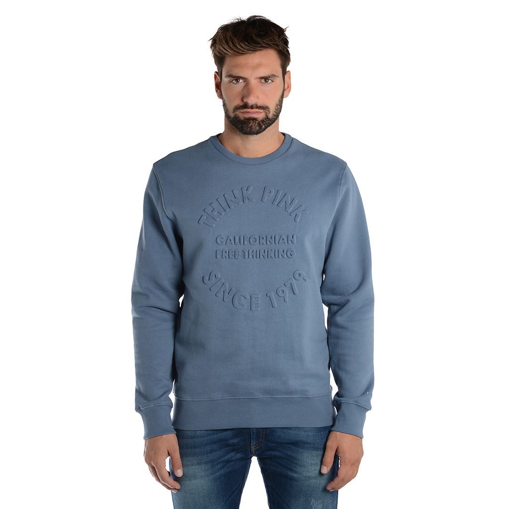 Think Pink Felpa Uomo Girocollo fw1801 Consegna Veloce