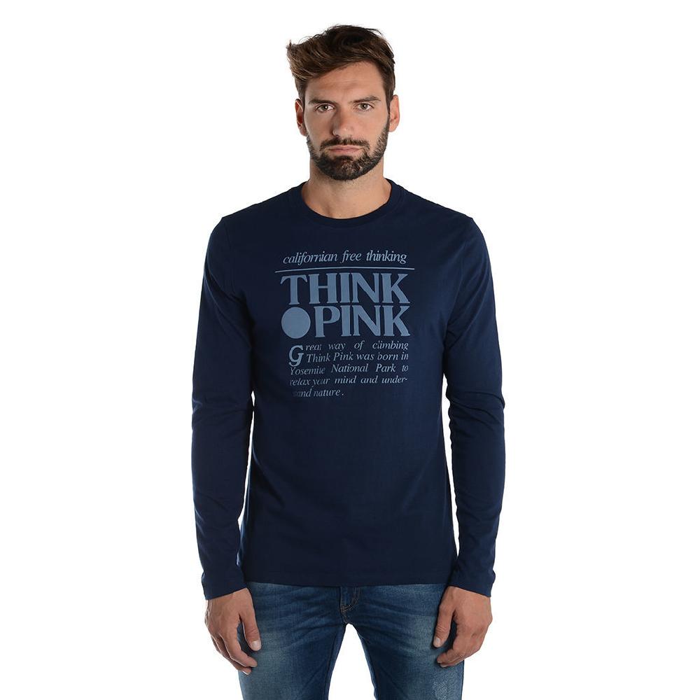 Think Pink T-shirt Uomo Manica Lunga fw1800 Sottocosto