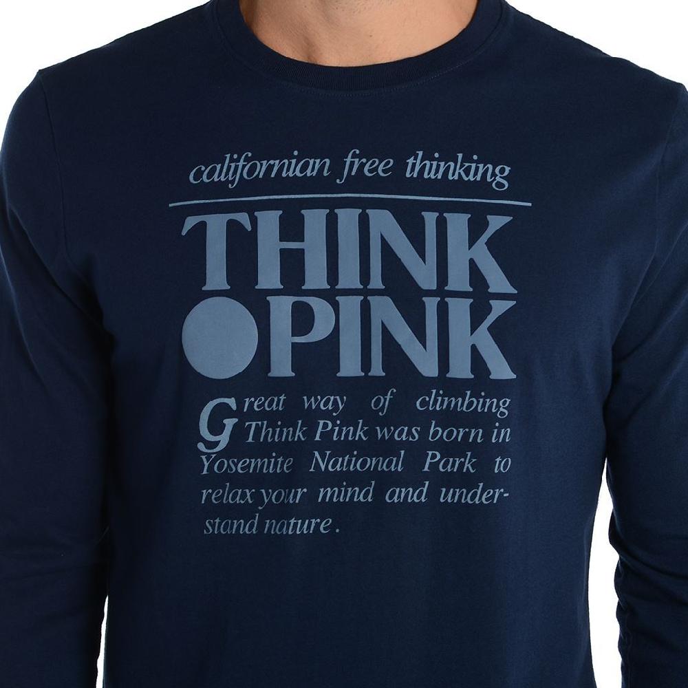 Think Pink T-shirt Uomo Manica Lunga fw1800 Sottocosto