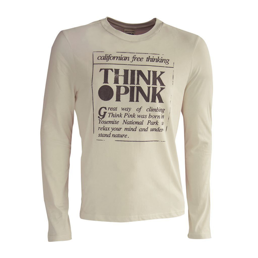 Think Pink T-shirt Uomo Manica Lunga fw1600 Negozio