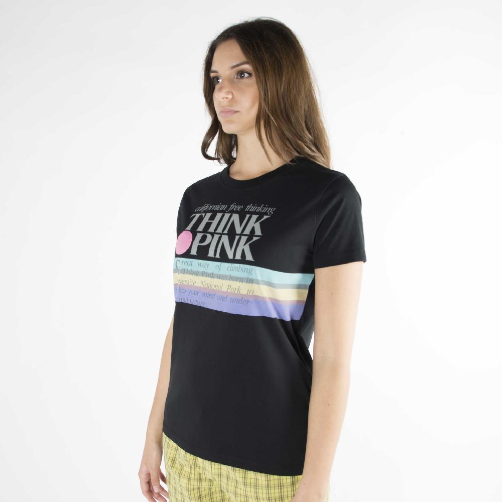 Think Pink T-shirt Donna Manica Corta ss2002 Comprare a buon mercato