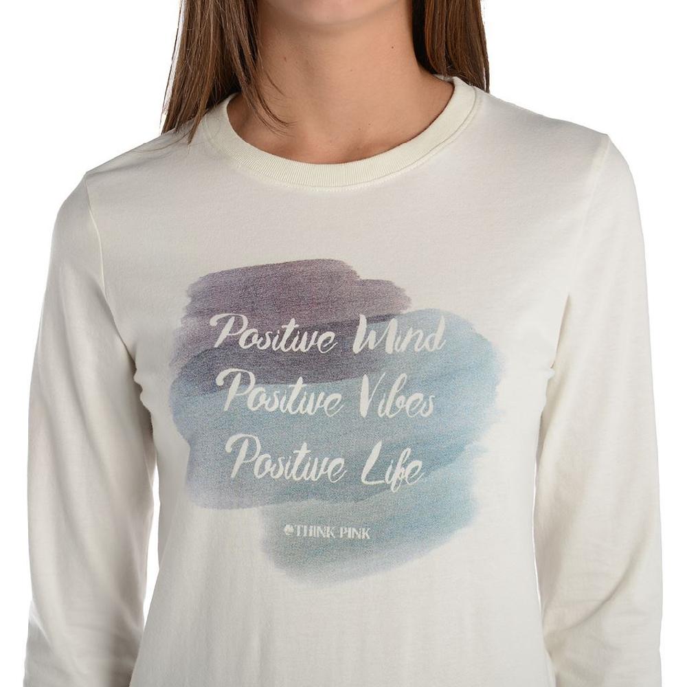 Think Pink T-shirt Donna Manica Lunga fw1802 Vendita