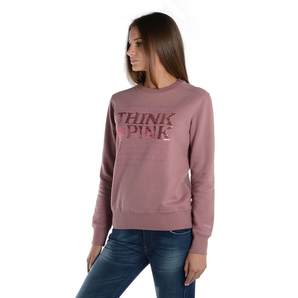 Think Pink Felpa Donna Girocollo fw1800 Promozione