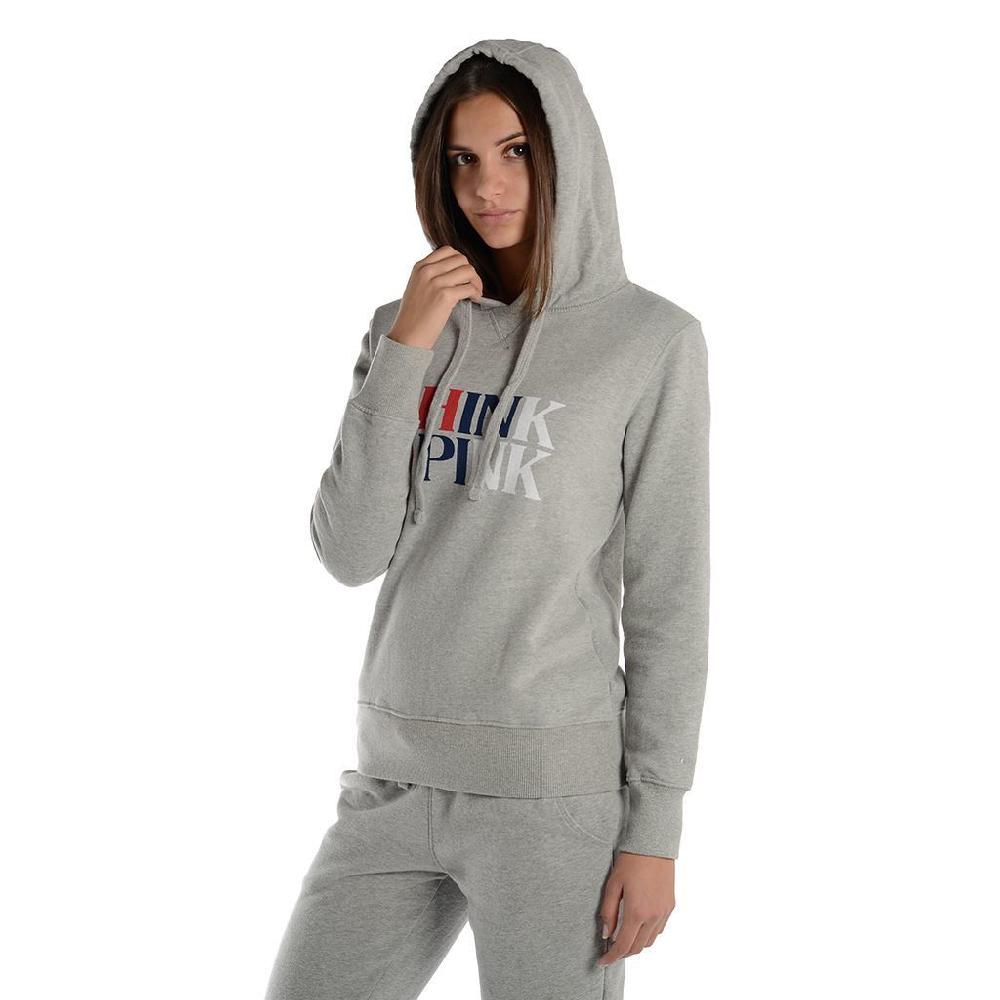 Think Pink Felpa Donna con Cappuccio fw1811 Spedizione Gratuita