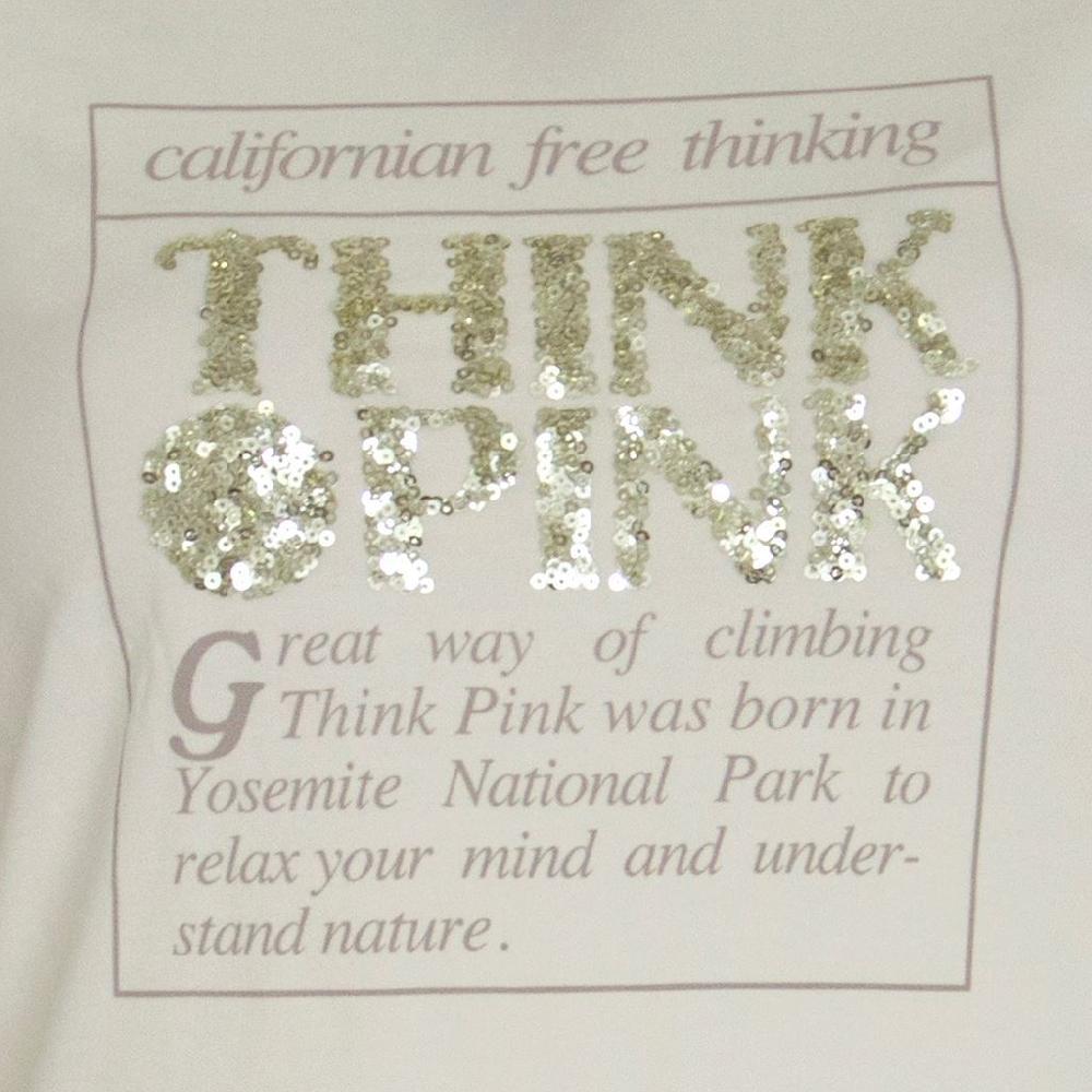 Think Pink T-shirt Donna Manica Lunga fw1600 Sconto
