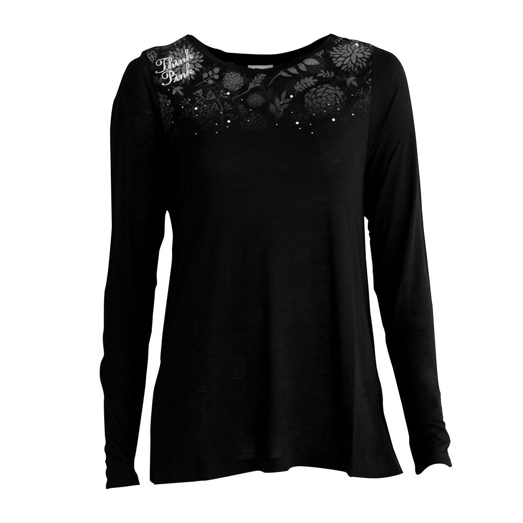 Think Pink T-shirt Donna Manica Lunga fw1604 Offerta