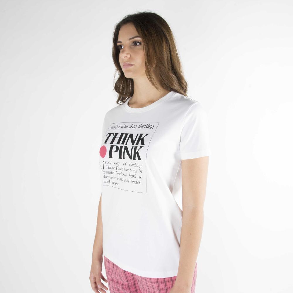 Think Pink T-shirt Donna Manica Corta ss2000 Moda