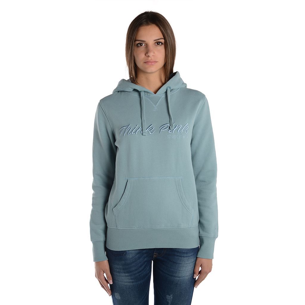 Think Pink Felpa Donna con Cappuccio fw1802 Promozione Limitata