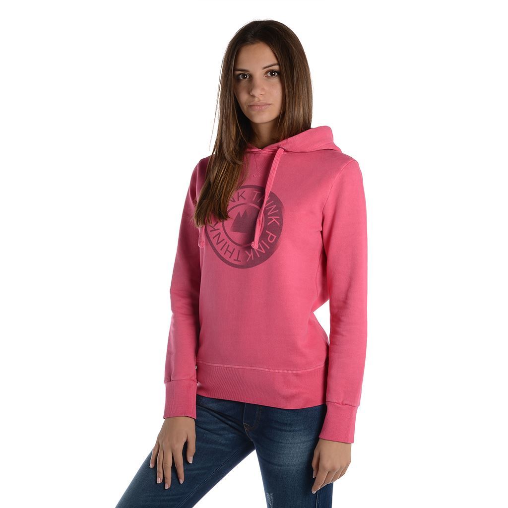 Think Pink Felpa Donna con Cappuccio fw1805 Fino Al -60%