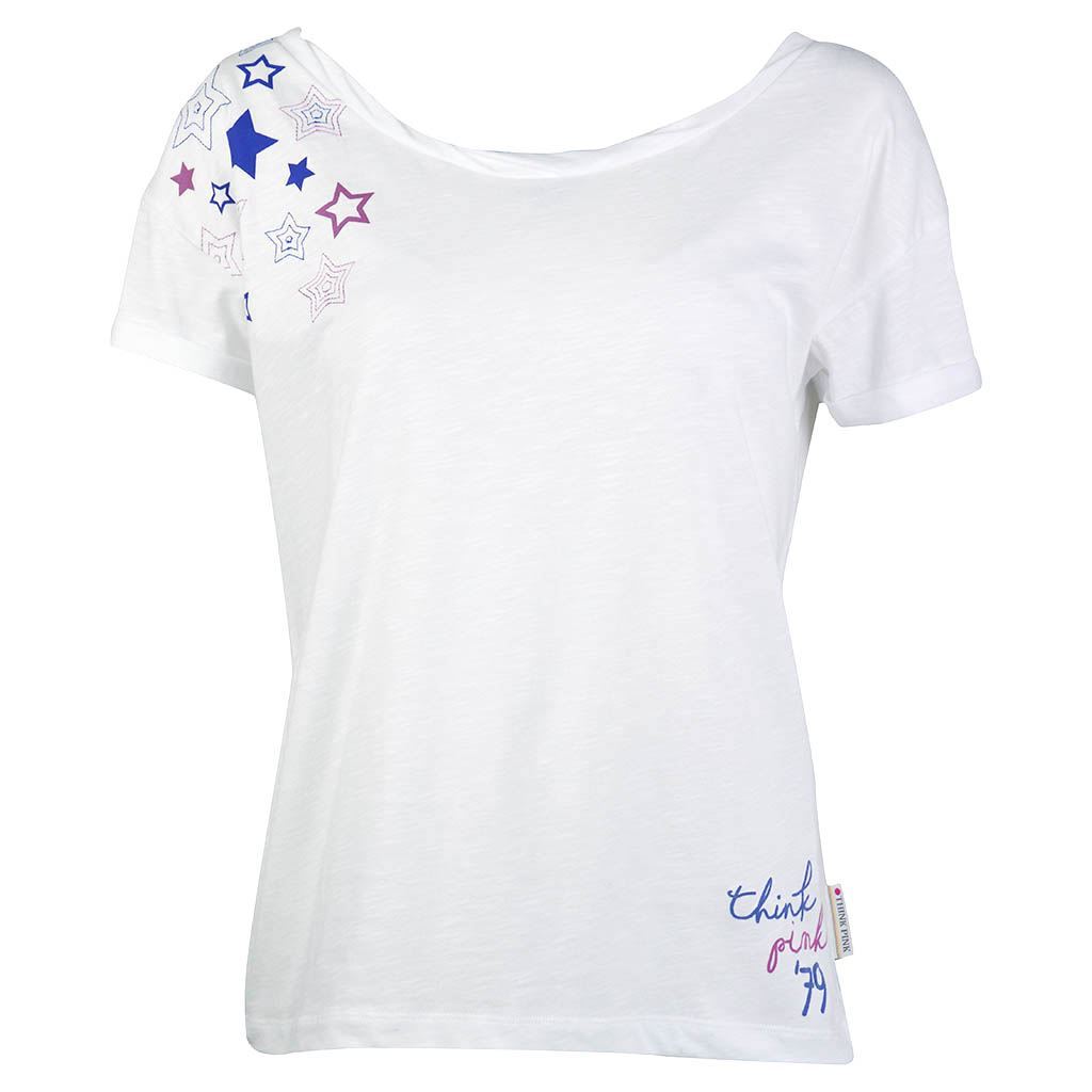Think Pink T-shirt Donna Manica Corta ss1710 Vendita Economica