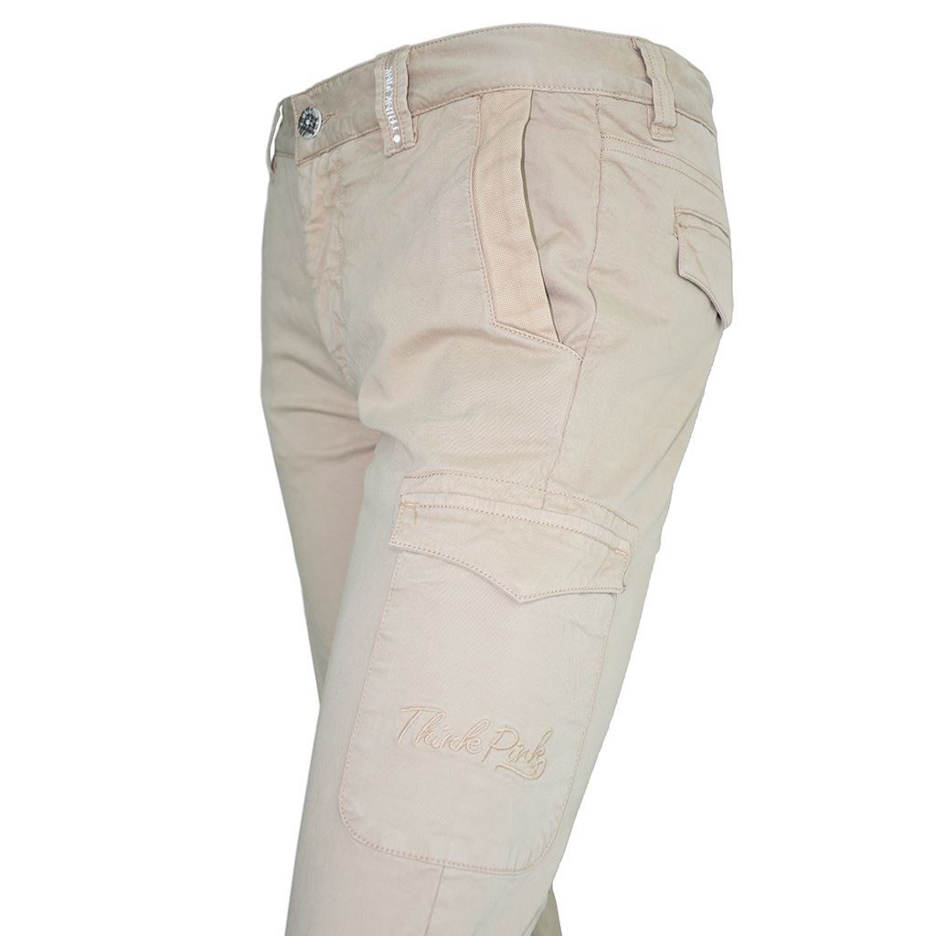 Think Pink Pantaloni Lunghi Donna con Tasconi fw1500 Negozio