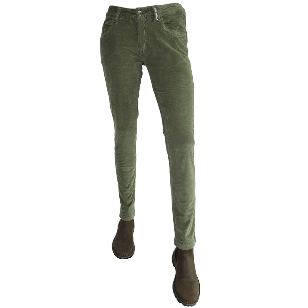 Think Pink Pantaloni Donna Velluto fw1504 Nuova