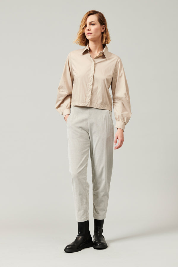 Transit Par Such Camicia in popeline di cotone stretch con manica voluminosa sagomata – Transit Prezzo Ridotto