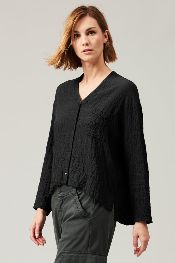 Transit Par Such Camicia stondata in goffrato di misto lana stretch | 1013.CFDTRYP250.1 – Transit Sconto