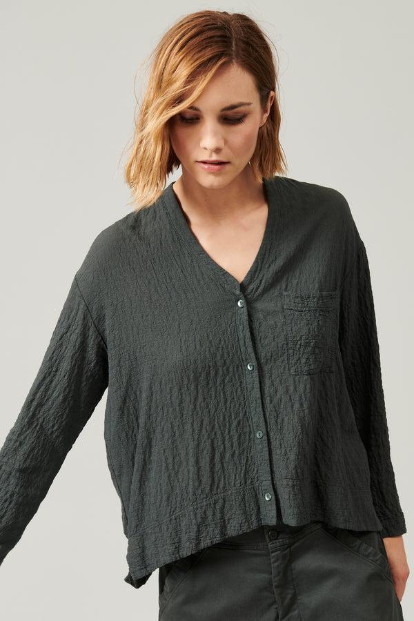 Transit Par Such Camicia stondata in goffrato di di misto lana stretch | 1013.CFDTRYP25 – Transit Offerta