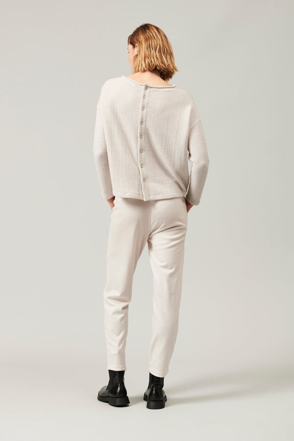 Transit Par Such Maglia di lana e viscosa jacquard microfantasia collo sbarcato e chius – Transit Moda