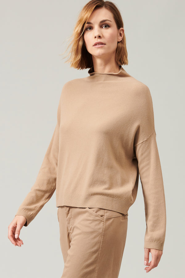 Transit Par Such Maglia oversize in viscosa e lana. linea a scatola collo a vulcano | – Transit Negozi Online