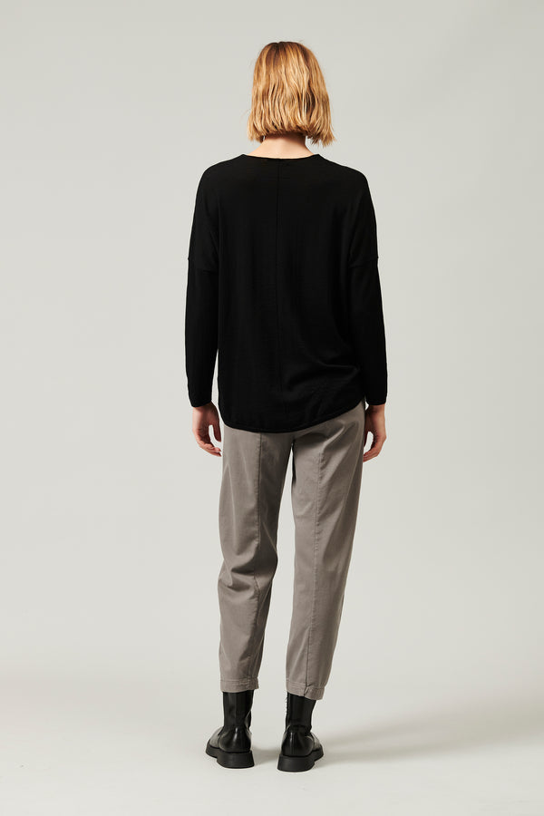 Transit Par Such Maglia oversize scollo a v in lana vergine 16 gage | 1013.CFDTRY18531. – Transit Shopping Online