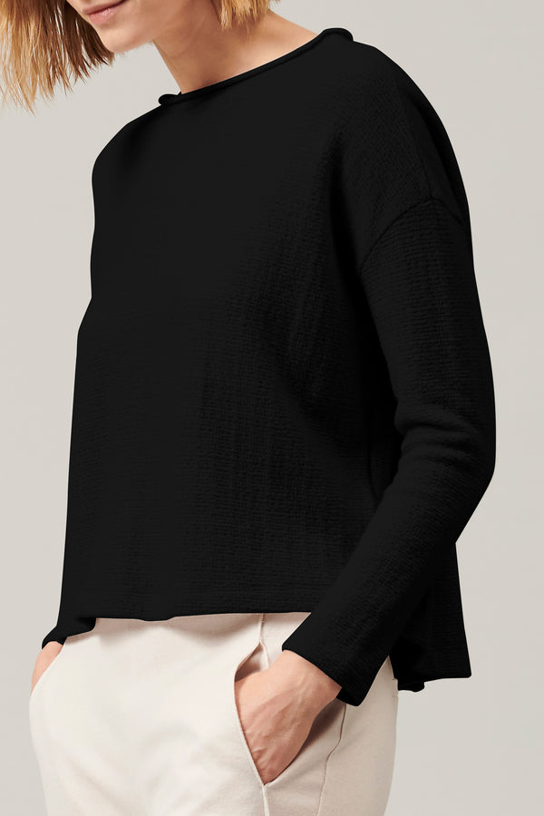 Transit Par Such Maglia di lana e viscosa jacquard microfantasia collo sbarcato e chius – Transit Prezzo Ridotto