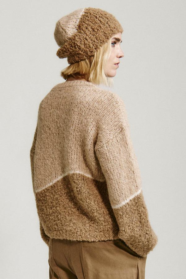 Transit Par Such Berretto tricot in filato di alpaca naturale con texture bouclè | 1013 – Transit Sconto