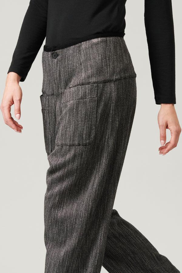 Transit Par Such Pantalone cavallo basso con baschina alta profilata in maglia a contra – Transit Moda