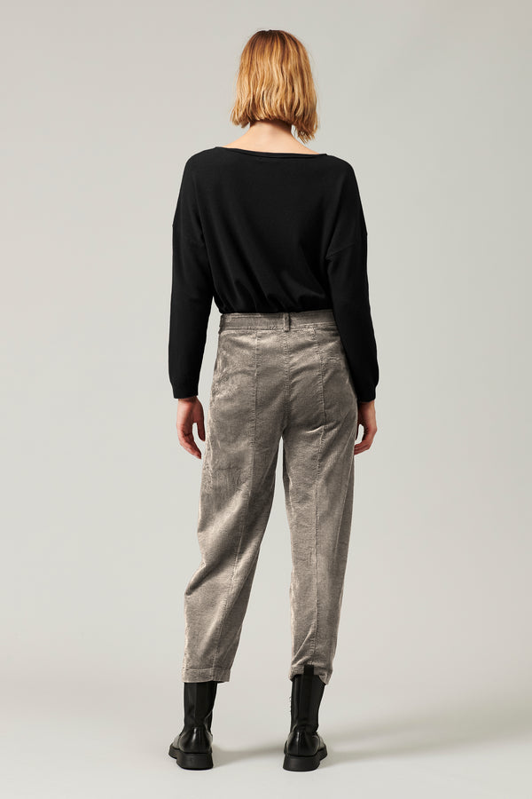 Transit Par Such Pantalone comfort fit in velluto a coste di viscosa e cotone stretch | – Transit 2025