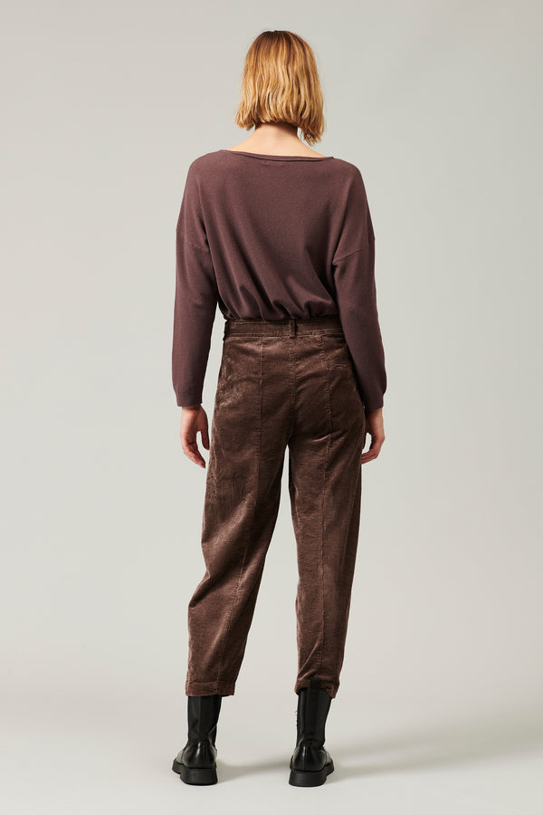 Transit Par Such Pantalone comfort fit in velluto a coste di viscosa e cotone stretch | – Transit Vendita