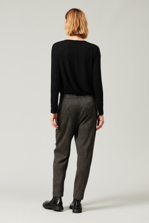 Transit Par Such Pantalone comfort fit con elastico dietro in microfantasia di misto la – Transit Acquista Ora