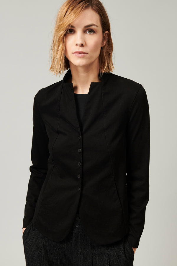 Transit Par Such Giacca con collo alla coreana in tencel modal e cotone stretch | 1013 – Transit Fino Al -60%