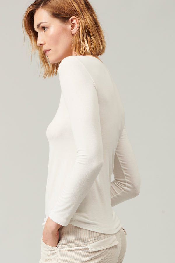 Transit Par Such T-shirt scollo a v slim fit in jersey di modal stretch | 1013.CFDTRYI1 – Transit Saldi