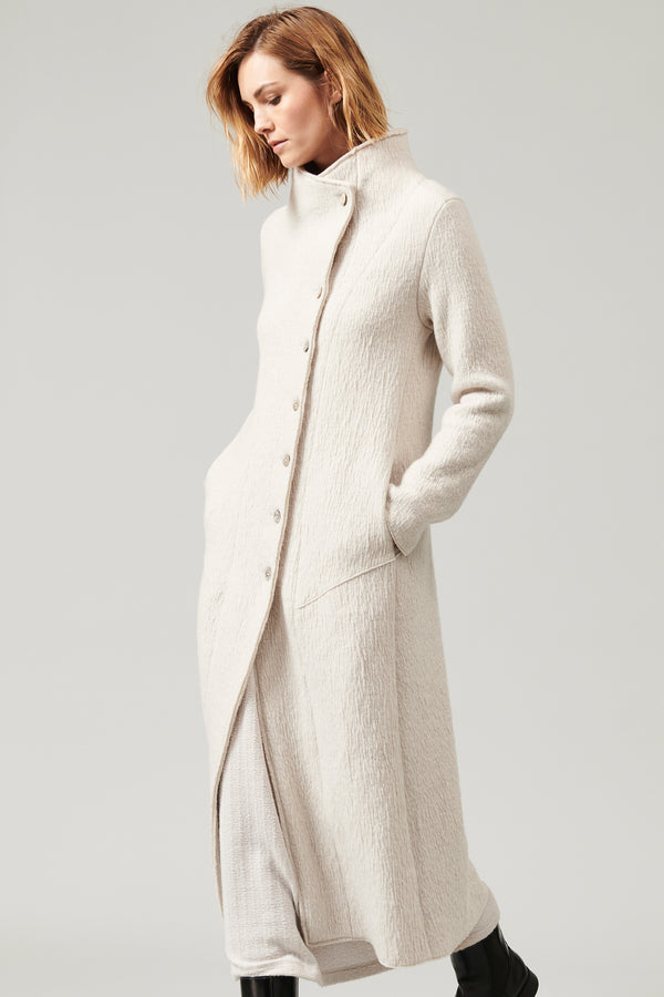 Transit Par Such Cappotto lungo slim fit in maglia di lana cotta | 1013.CFDTRYX332.01 – Transit Offerte