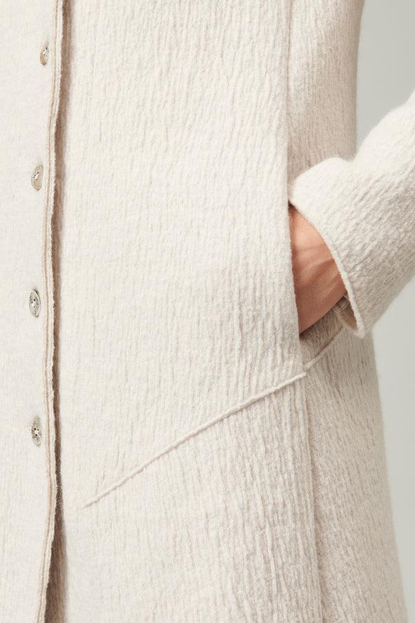 Transit Par Such Cappotto lungo slim fit in maglia di lana cotta | 1013.CFDTRYX332.01 – Transit Offerte