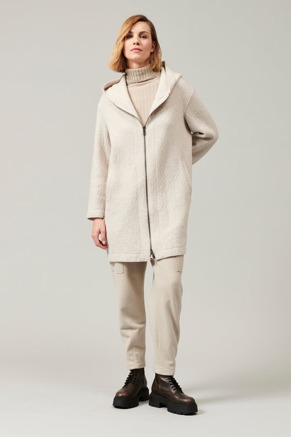 Transit Par Such Giaccone comfort fit con cappuccio in lana cotta | 1013.CFDTRYX334.01 – Transit Saldi Di Fabbrica