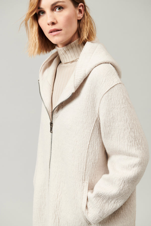 Transit Par Such Giaccone comfort fit con cappuccio in lana cotta | 1013.CFDTRYX334.01 – Transit Saldi Di Fabbrica